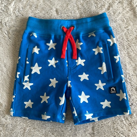Rags boys Stars knit Shorts  SZ 6Y    blue  Adjustable waist Pullons - Picture 1 of 4